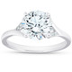 2 1/2 Ct Moissanite & Diamond Engagement Ring 14k White Gold 2 1/2 Ct Moissanite & Diamond Engagement Ring 14k White Gold
