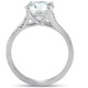 2 1/2 Ct Moissanite & Diamond Engagement Ring 14k White Gold