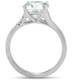 2 1/2 Ct Moissanite & Diamond Engagement Ring 14k White Gold