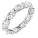 4 Ct Oval Moissanite Eternity Ring 14k White Gold