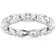 4 Ct Oval Moissanite Eternity Ring 14k White Gold