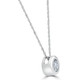 1/4Ct Diamond Solitaire Pendant Women's 14k White Gold Bezel Pendant Lab Grown