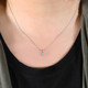 3/4Ct Solitaire Emerald Cut Diamond Pendant 14k White Gold Lab Grown Necklace