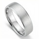 Men's Brushed Beveled Edge Weddign Band 14k Gold or Platinum