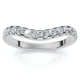 3/4Ct Curved Pave Diamond Wedding Anniversary Ring 14k Gold Lab Grown