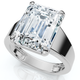 Certified 6Ct Emerald Cut Stephanie Diamond Engagement Ring 14k Gold Lab Grown