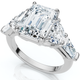 Certified 4 1/2Ct Tessa Emerald Engagement Ring 14k Gold Lab Grown