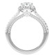 1 1/2Ct Moissanite & Diamond pave Engagement Ring White Yellow Rose Gold