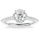 1 1/2Ct Moissanite & Diamond pave Engagement Ring White Yellow Rose Gold