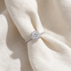 1 3/4 Ct TW Moissanite & Diamond Cushion Halo Engagement Ring in 14k White Gold