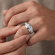 4Ct Men's Diamond Ring in 10k Gold Lab Grown
