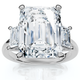 Certified 6 3/4Ct Rachel Emerald Cut Diamond Engagement Ring 14k Gold