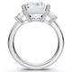 Certified 6 3/4Ct Rachel Emerald Cut Diamond Engagement Ring 14k Gold