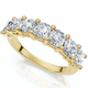 1 3/8Ct Cushion Cut Seven Stone Wedding Ring 14k Gold Lab Grown