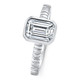1.52 Ct Emerald Cut Solitaire Diamond Engagement Ring 14k White Gold Lab Grown
