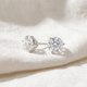 3.20 Ct TW 14k White Gold Lab Grown Round-Cut Diamond Martini Studs