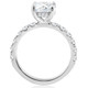 Certified 3 1/4Ct TW Round Diamond Engagement Ring 14k White Gold Lab Grown