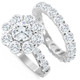 6 1/2Ct TW Diamond Wedding Ring Set White Gold in 14k Gold