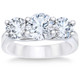 3 1/4Ct TW Round Diamond Three Stone Engagement Ring 14k White Gold Lab Grown 3 1/4Ct TW Round Diamond Three Stone Engagement Ring 14k White Gold Lab Grown