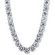Huge 69 Ct Diamond Tennis Necklace 14K White Gold 18" Lab Grown