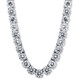 Huge 69 Ct Diamond Tennis Necklace 14K White Gold 18" Lab Grown