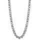 Huge 69 Ct Diamond Tennis Necklace 14K White Gold 18" Lab Grown