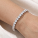 26.94Ct TW Round Diamond 7" Tennis Bracelet 14k White Gold Lab Grown