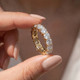 5Ct Diamond Eternity Ring Lab Grown 14k Yellow Gold