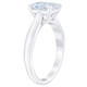Platinum 1 Ct Radiant Cut Diamond Solitaire Engagement Ring Lab Grown
