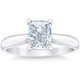 Platinum 1 Ct Radiant Cut Diamond Solitaire Engagement Ring Lab Grown Platinum 1 Ct Radiant Cut Diamond Solitaire Engagement Ring Lab Grown