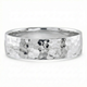 Men's Polished Hammered Wedding Band 14k Gold or Platinum