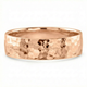 Men's Polished Hammered Wedding Band 14k Gold or Platinum