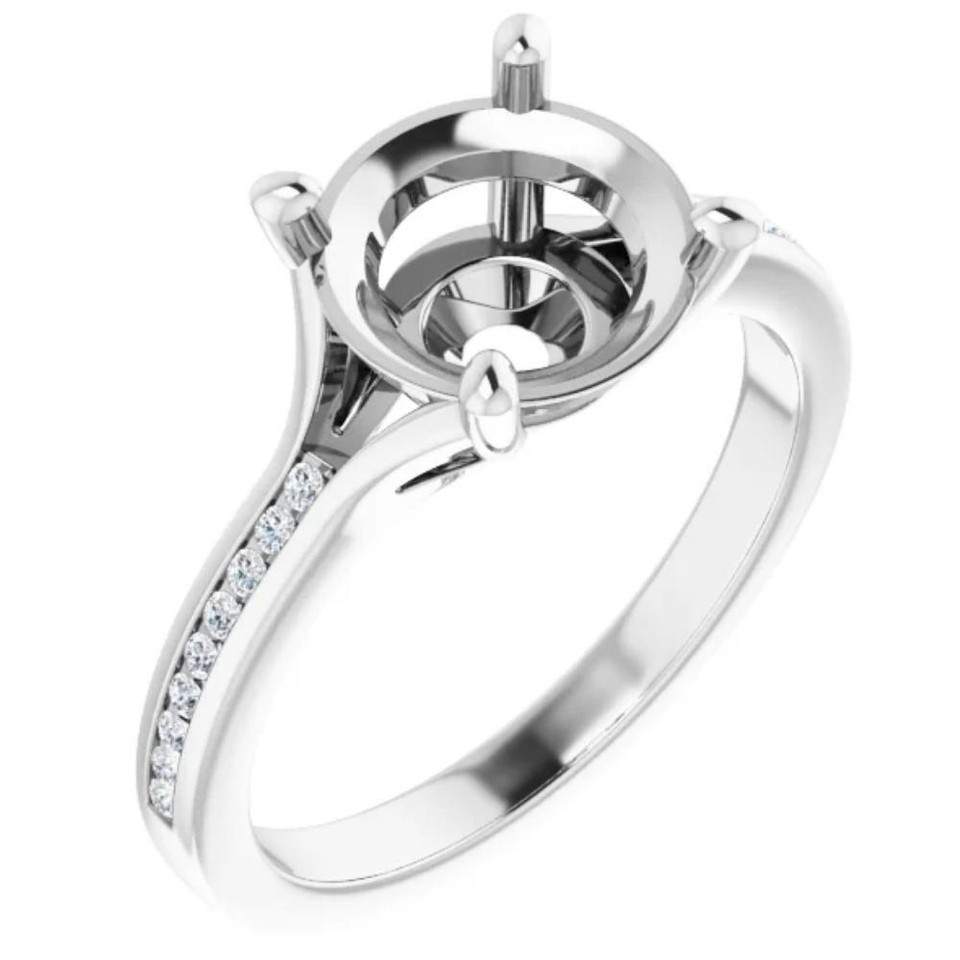 Jenna Lab Grown Diamond Channel Set Accent Ring Setting