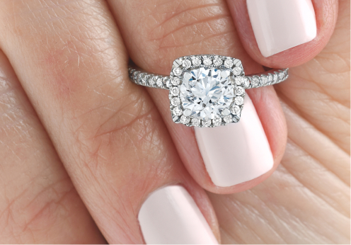 halo diamond engagement ring