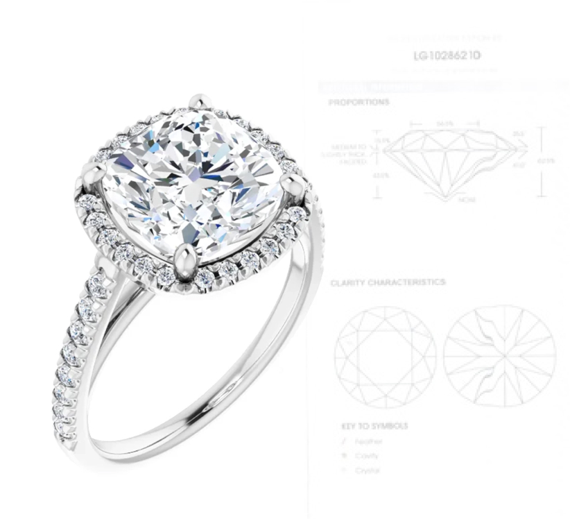 Brilliance Crystal Vintage Halo Ring