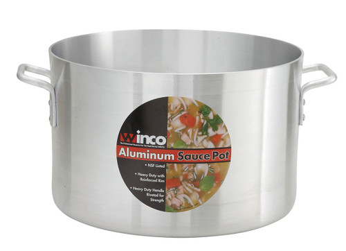 Winco ASSP-20 Win-Ware Aluminum Sauce Pot - 20 qt. - SAUCE20
