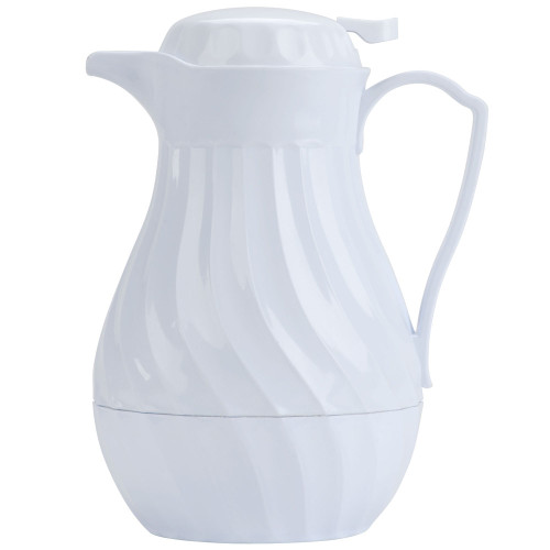 Winco VSW-20W 20 oz White Thermal Swirl Server - SP20WH