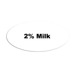 Service Ideas MFT2% Oval Magnetic Flavor Tag, 2% Milk - MT1