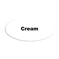 Service Ideas MFTCRA Oval Magnetic Flavor Tag, Cream - MT1