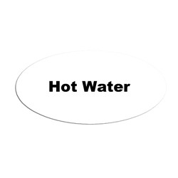 Service Ideas MFTHW Oval Magnetic Flavor Tag, Hot Water - MT1