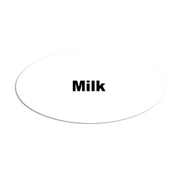 Service Ideas MFTMIK Oval Magnetic Flavor Tag, Milk - MT1