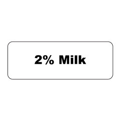 Service Ideas MT12 Magnetic Flavor Tag, 2% Milk - MT1