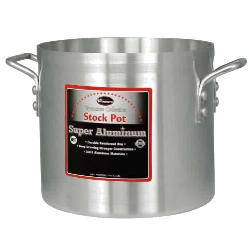 Winco AXS-20 20 Qt. Aluminum Stock Pot - STOCK20