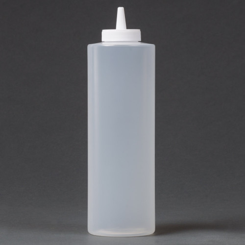 Winco PSB-24C 24 oz. Clear Plastic Squeeze Bottle - CLEAR24