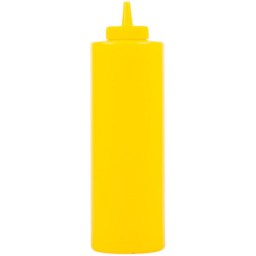 Winco PSB-24Y 24 oz. Yellow Squeeze Bottle - MUSTARD24