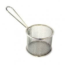 American Metalcraft FRYR375 3 3/4" Round Stainless Steel Mini Fry Basket