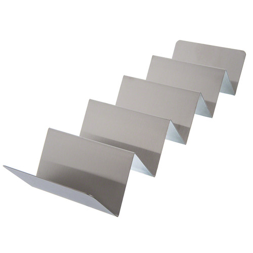 Winco TCHS-45 Stainless Steel Taco Holder with 4 or 5 Compartments - 4" x 13 1/4" x 2" - TCHS45