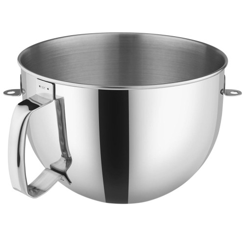 KitchenAid KN2B6PEH Polished Stainless Steel 6 qt. Mixing Bowl with Handle for Stand Mixers