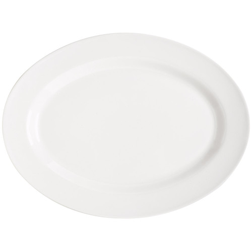 GET OP-621-W Milano 21" x 15" White Oval Platter - OP621W