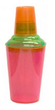 GET SH-175-NEON 17 1/2 oz. SAN Neon Plastic Cocktail Shaker - SH175N